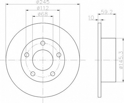 HELLA PAGID 8dd355100521 -  Тормозной диск